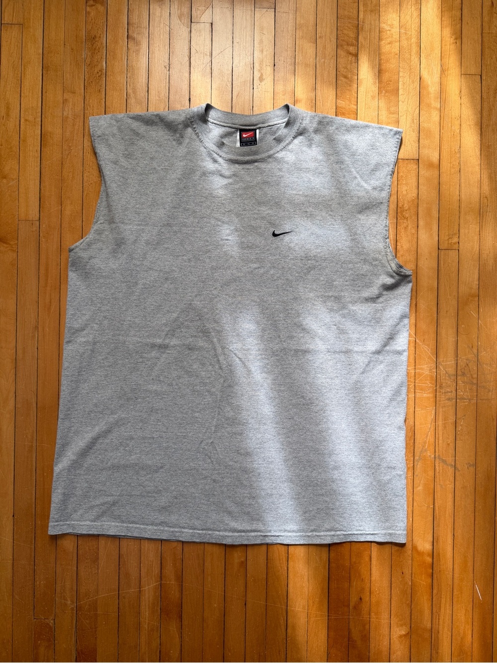 Vintage Y2K Nike Team Sleeveless Tank Black Swoosh Basketball Mens Gray Sz. XL